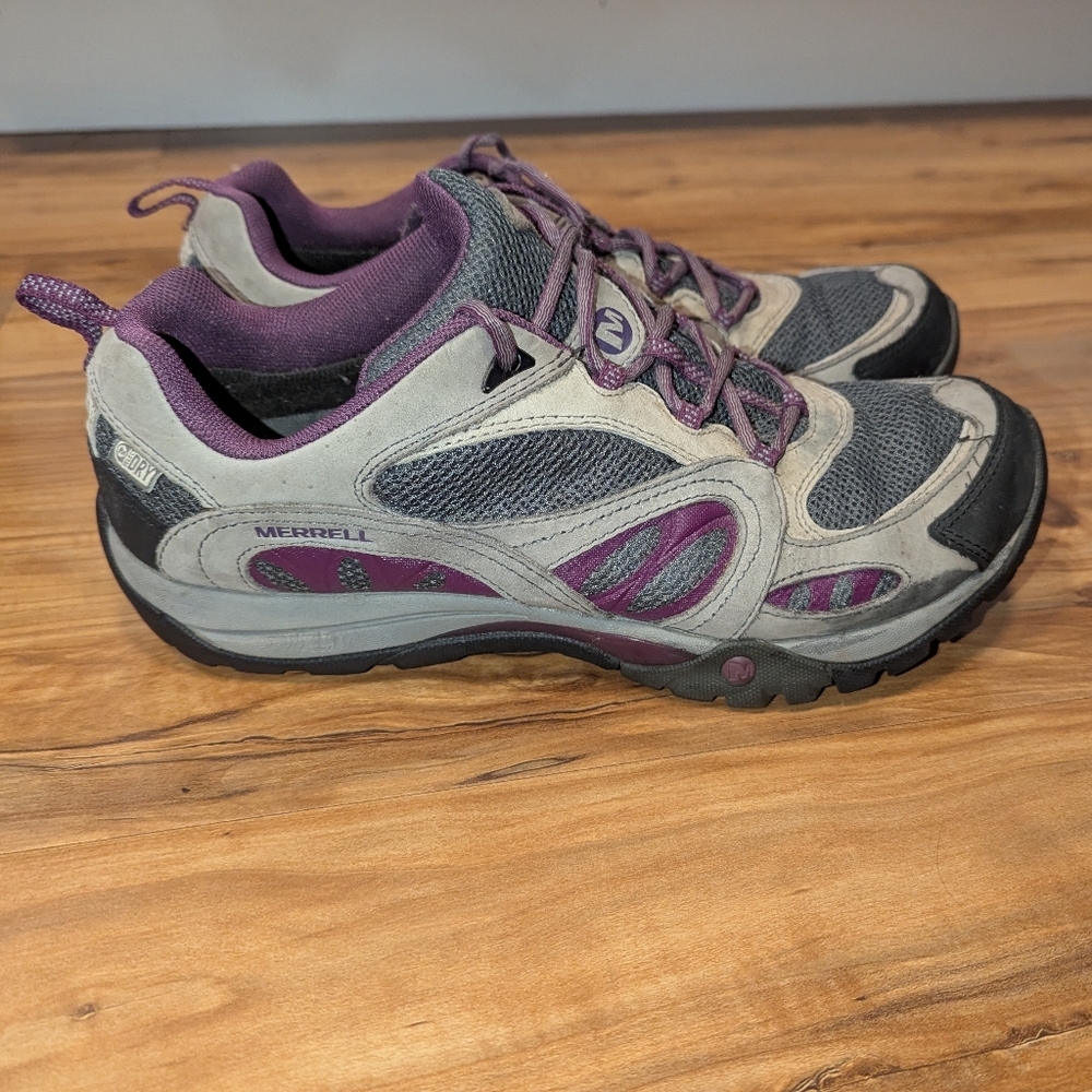 Merrell Azura Gray Plum Purple Hiking Trail Shoe Women's 11 EU 42.5 GUC Outdoors - Picture 5 of 8